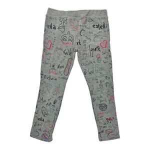 Chaser and Disney collab little girl's cruella gray knit leggings size 4